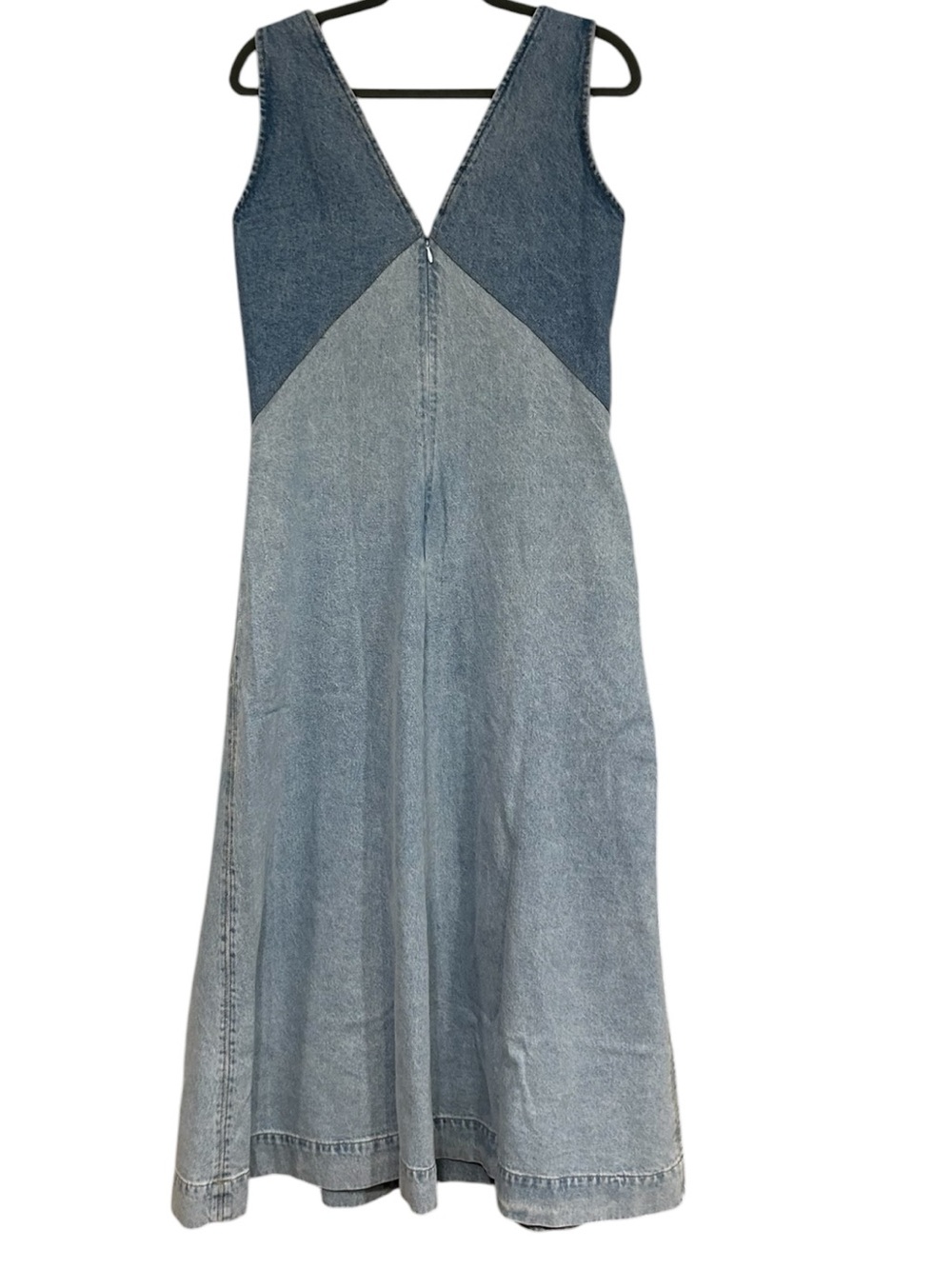 Torn by Ronny Kobo Azura Two-Tone Denim Midi Dress NWT - Picture 10 of 16